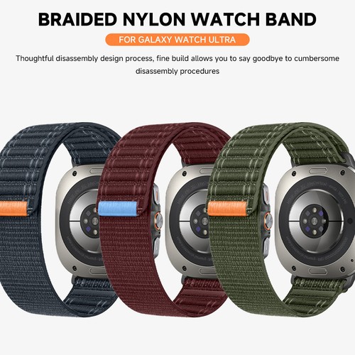 Nylon Loop Band For Samsung Galaxy Watch Ultra 47mm Sports Breathable Strap - 第 3/20 張圖片