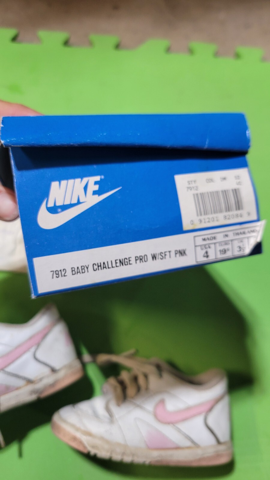 Rare Nike Baby Sport Challenge Pro Sneakers 4C White W/ Soft Pink image 3