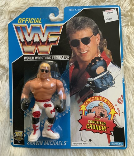 Shawn Michaels Hasbro BLUE Card Figure WWF  1994 W...