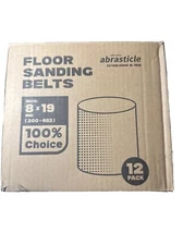 Abrasticle EZ-8 80 Grit Cloth Floor Sanding Belts 8 x 19 inch, 12 Pack
