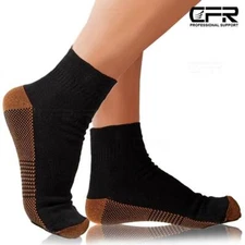 Copper Infused Gym Ankle Compression Socks Plantar Fasciitis Foot Support Sports
