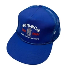 Vintage Trucker Hat Cap Blue Yamada ISO 9001 Double Diaphragm Pumps Snapback