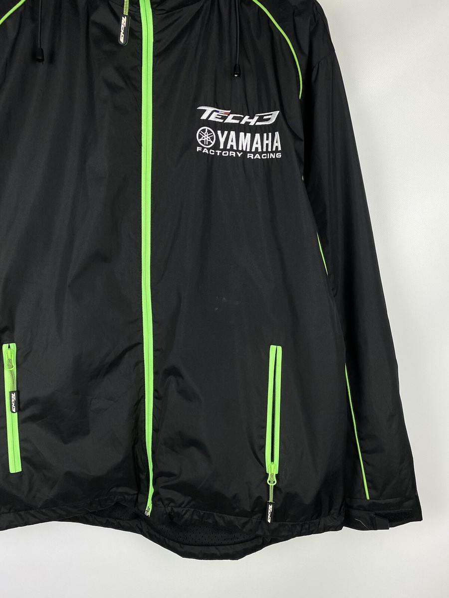 値下げ新品未使用YAMAHA FACTORY RACINGVR-DRYジャケット Yamaha Factory Racing men's hooded windbreaker jacket size L