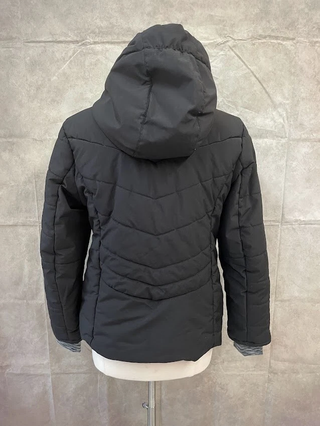 Chaqueta para mujer Swiss Alps cremallera completa negra con capucha talla S pequeña Foto 3 de 4