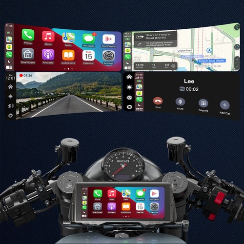 6.86" Motorcycles GPS Screen Wireless CarPlay/Android Auto &Cameras &TPMS*2 lot - Picture 17 of 46
