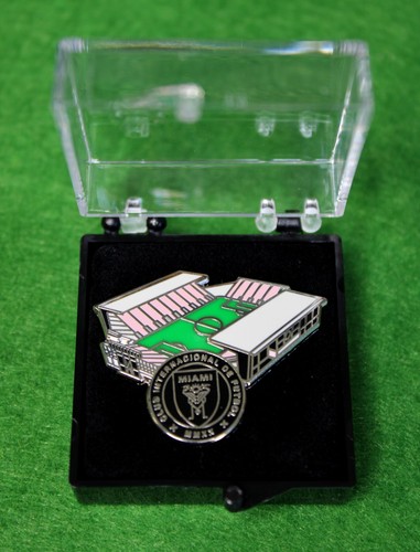 MLS Soccer Club Inter Miami CF Chase Stadium Pin Badge in Display Case - RARE - Picture 3 of 8