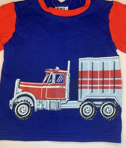 Vintage SEARS Children’s Sweater Size 5 Semi Truck Wraparound Print Blue & - Picture 3 of 8