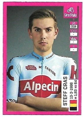#325 Steff Cras Team Katusha Alpecin - 2019 Giro D'Italia 102 Panini