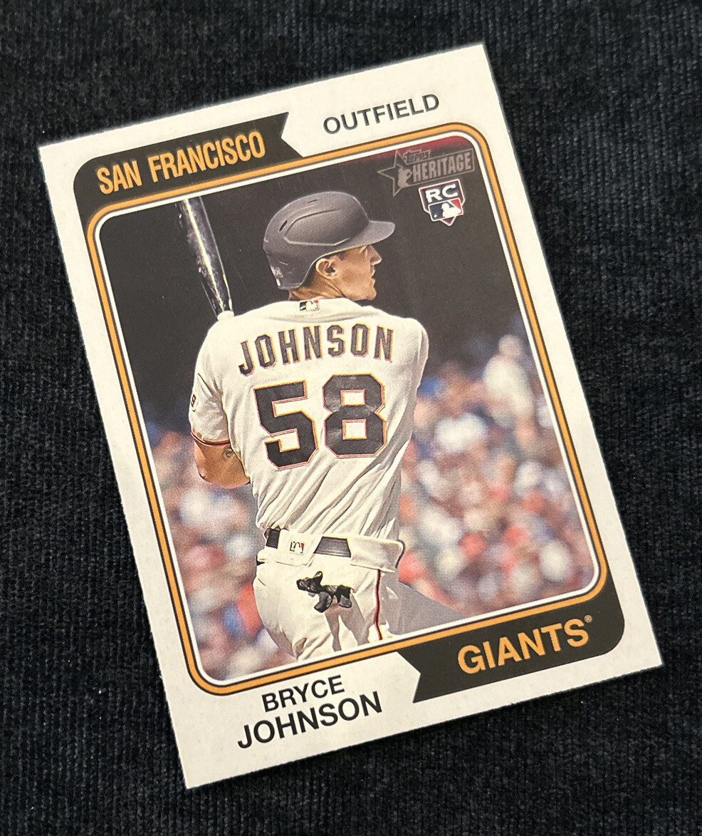 2023 Topps Heritage - #353 Bryce Johnson (RC) SF Giants