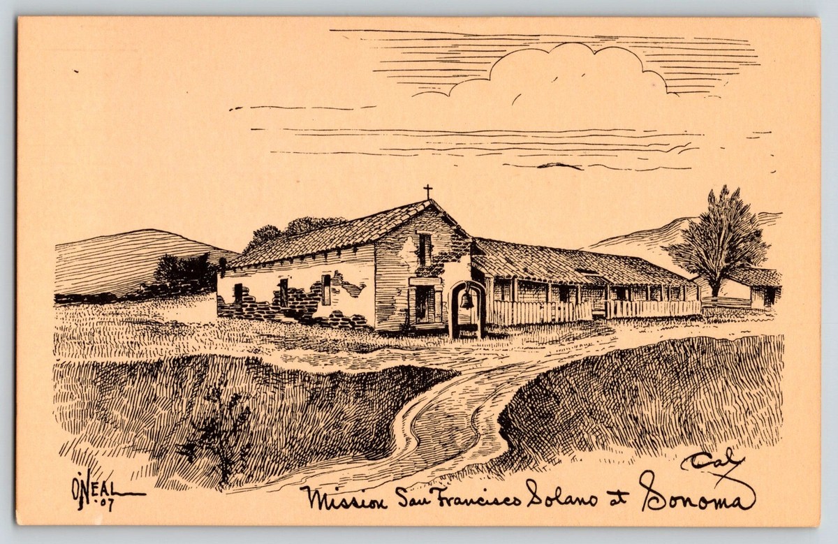 Postcard Mission San Francisco Solano at Sonoma - Oneal | eBay