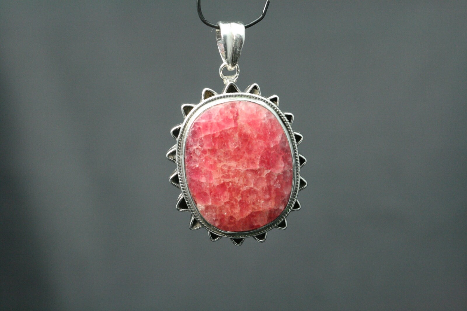 A 925 Sterling Silver Low Grade Ruby Crystal Ston… - image 5