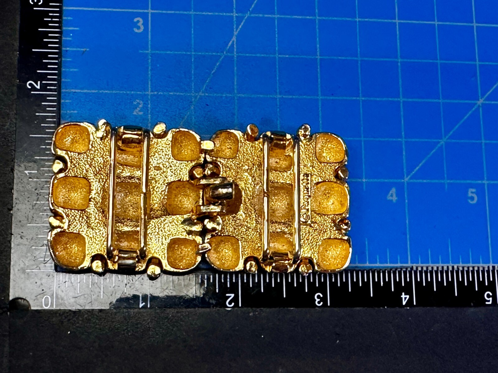 Tic Tax Toe Square Two Piece Interlocking Gold To… - image 2