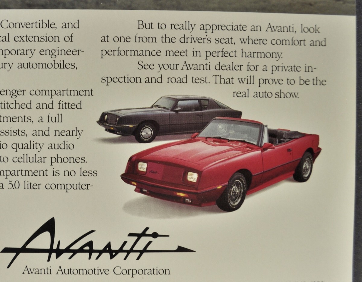 希少車 アヴァンティⅡ 本カタログ avanti Ⅱ brochure 希少車 アヴァンティⅡ 本カタログ avanti Ⅱ brochure 希少車