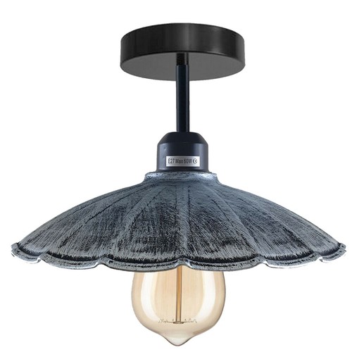 Accesorios de luz de techo de estilo vintage industrial moderno tono de montaje al ras - Imagen 28 de 31
