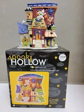 Spooky Hollow Trick Or Treat Candy Store Lighted House light not included Used