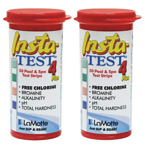 2 x Insta Test Strips 4 Plus Bromine or Chlorine Hot Tub and Pool LaMotte - Picture 1 of 7