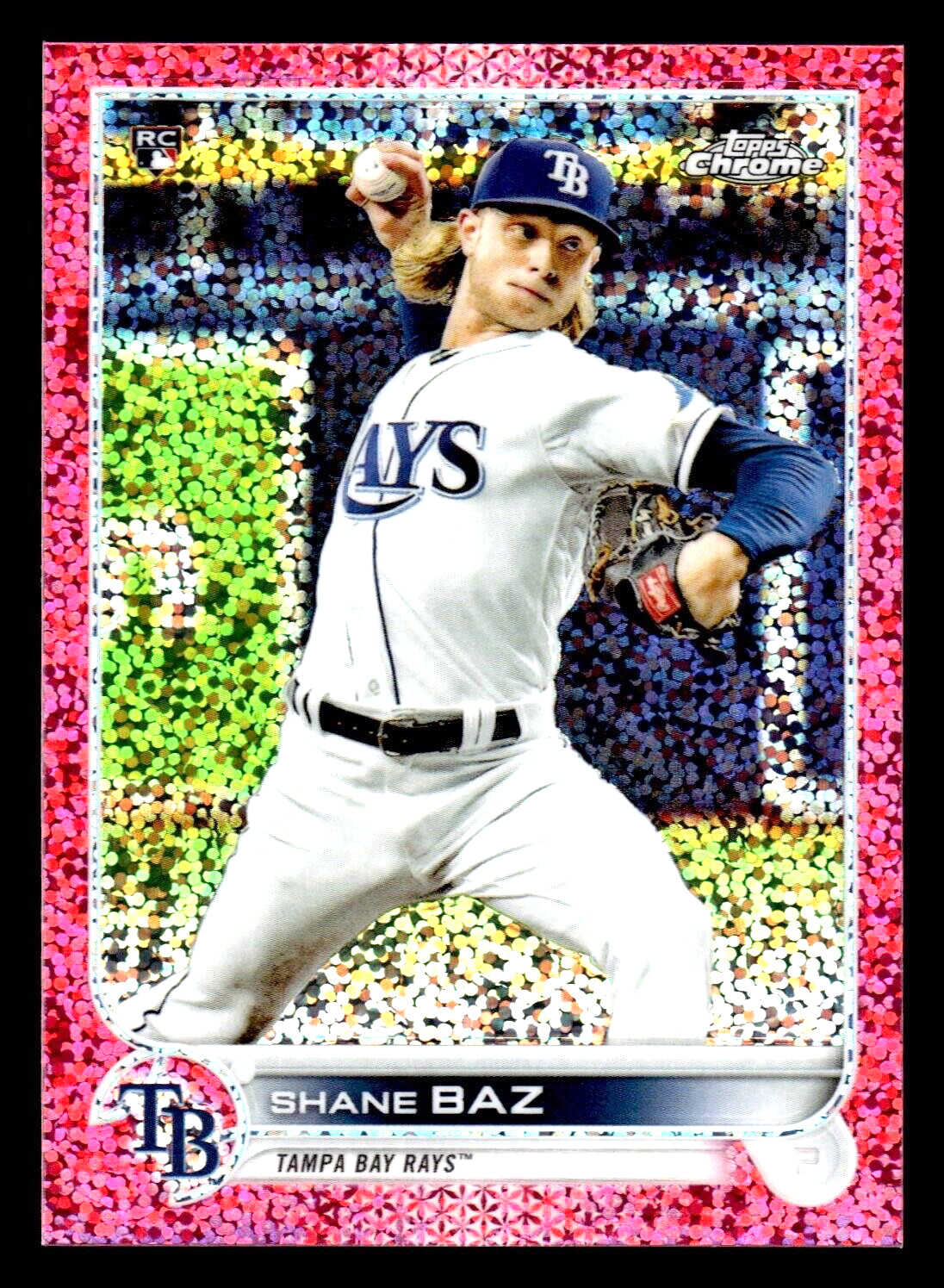 2022 Topps Chrome Shane Baz Rookie Magenta Speckle Refractor #201 -/350