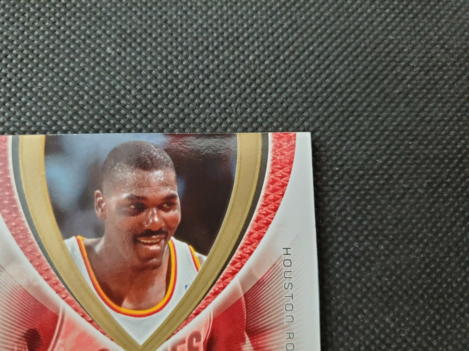 2005-06 HAKEEM OLAJUWON SP GAME USED SPGU LEGENDARY AUTO FABRICS INSERT #23/50! view 5