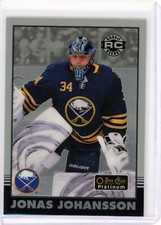 2020-21 O Pee Chee Platinum Jonas Johansson Retro Rookie RC - Buffalo Sabres
