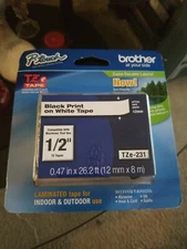 Brother International Tze231 Label Tape - 0.50" Width 1 Each