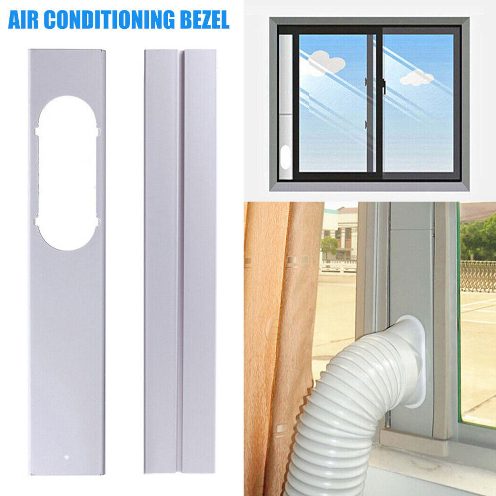 2/3x Portable Air Conditioner Window Slide Kit Plate White Adjustable