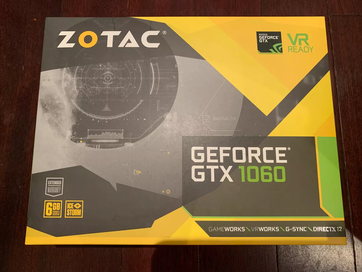 NVIDIA GeForce GTX 1060 6GB GDDR5X Zotac Graphics Card NIB ZT P10620A 1
