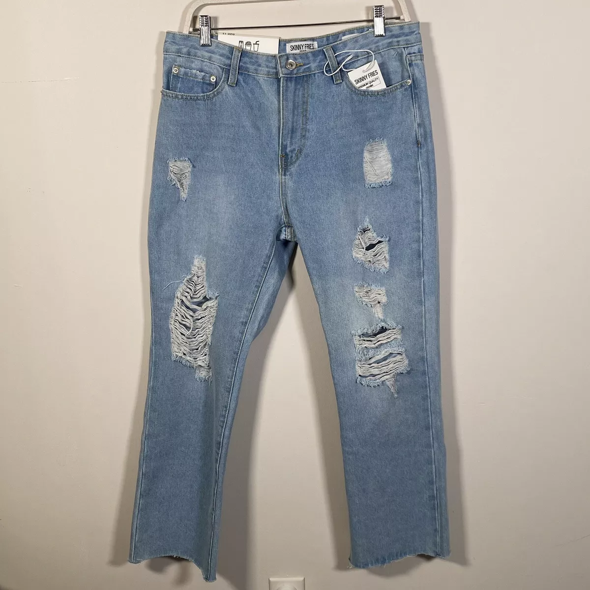 Distressed ankle cheap jeans
