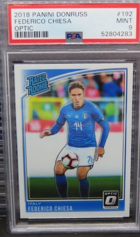 2018-19 Donruss Optic Federico Chiesa Rated Rookie #192 PSA 9 MINT Italy