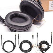 Genuine Lambskin Leather Ear Pads Foam Cushion For ATH M70x M50x M40x Headphone