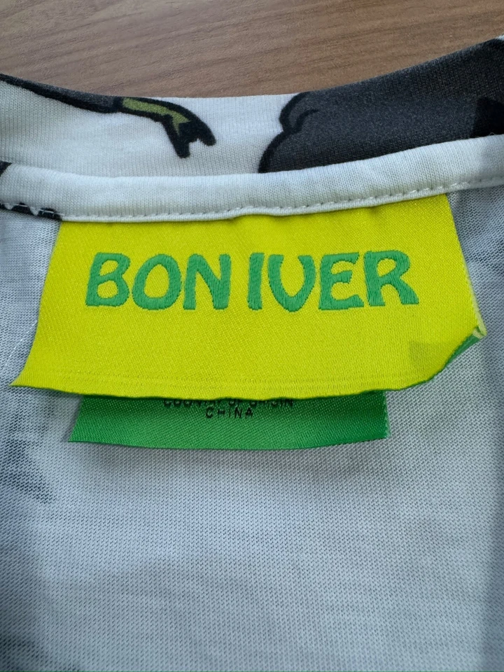 Camisa Gráfica Bon Iver Diseño Banda de Música Baile Hombre Graso Talla L Foto 4 de 4