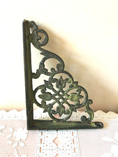 Wall Mounted Vintage Metal Corner Bracket Verdigris Finish