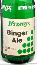 Hydrox Ginger Ale- ACL & Paper soda pop bottle; Certified Grocers of Chicago, IL