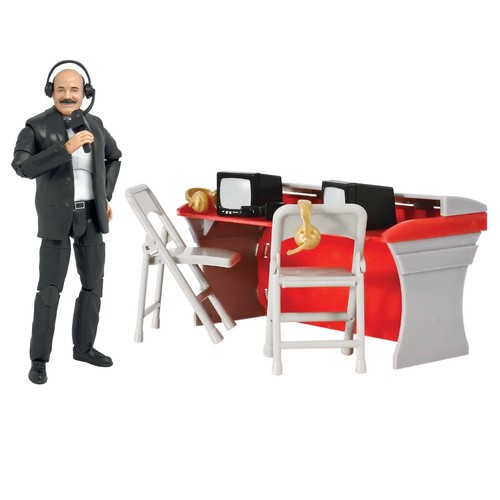 Deluxe Commentators Playset with Announcer Figure for WWE & AEW Wrestling Figure - Picture 2 of 2