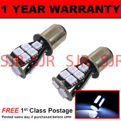380 BAY15D 1157 XENON WEISS 18 SMD LED SEITENLICHT SEITENLICHT BIRNEN X2 SL201101