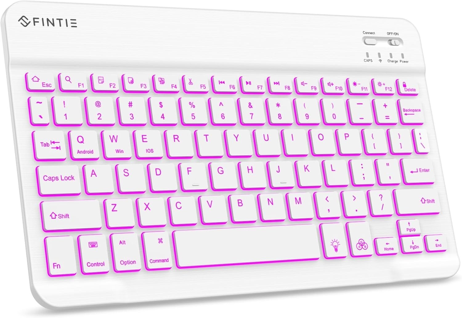 Fintie 10-Inch Ultrathin Wireless Bluetooth Backlight Keyboard, [7 Color Backlit