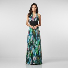 Jovani Halter Open Back Maxi Dress Gown Size 0 Evening Party Gala Homecoming