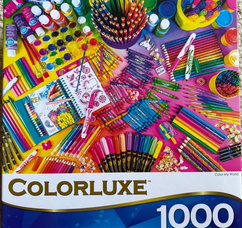 *COLORLUXE Color My World ^COMPLETE^ Jigsaw Puzzle 1000 Pieces Cra-Z-Art FUN!!