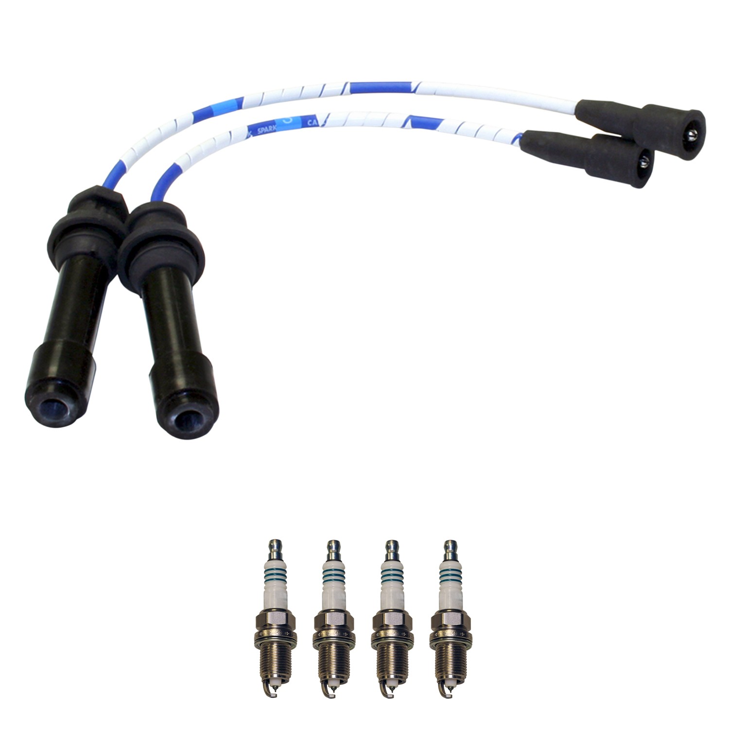 NGK Wire Set  Denso 4 Iridium Power Spark Plugs Kit for Mazda Protege 1.6 L4