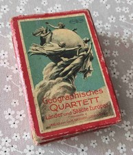 Seltenes GEOGRAPHISCHES QUARTETT von Hausser,...