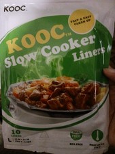 KOOC Slow Cooker Liners 13X21 Inch 10 Count Large Size Disposable Pot Liners