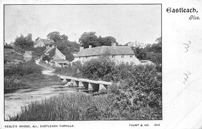 AK GLOUCESTERSHIRE EASTLEIGH TURVILLE VILLAGE BRIDGE um 1903