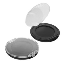 2Pcs Reusable Black Fingerprint Pads Quick Drying Portable Ink Pads for Notaries