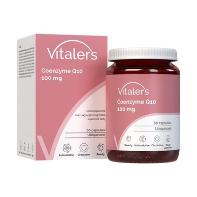Vitaler's Coenzym Q10 100 mg Ubichinon CoQ10 vegan Nahrungsergänzung 60 Kapseln