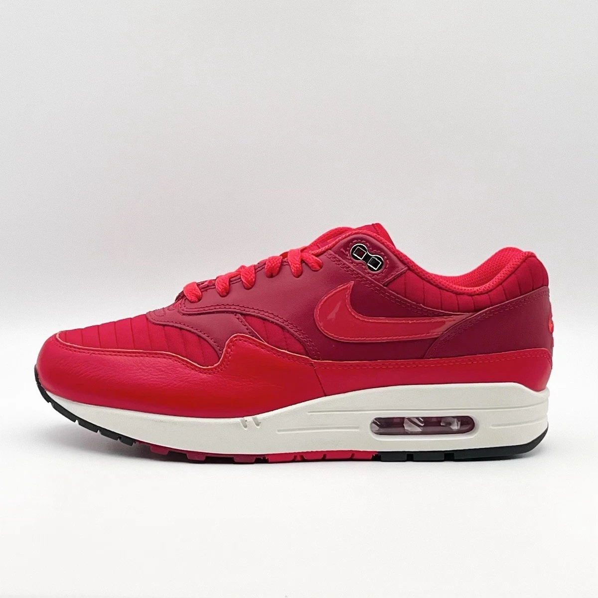 Nike Air Max 1 Leather White University Red for Sale