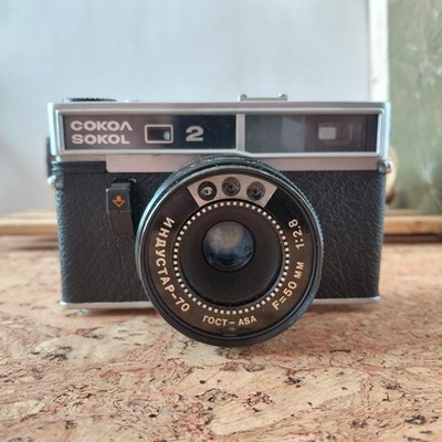 Vintage Sokol-2 35mm Film Camera Industar-70 50mm f/2.8 Fully Working