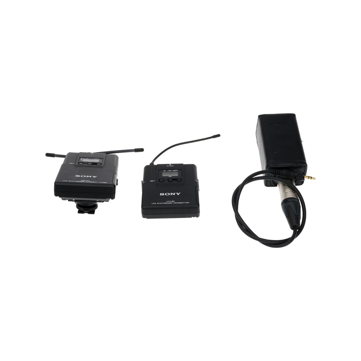 値下げ】SONY URX-P2 UTX-B2 ワイヤレスマイク　2セット Sony Wireless URX-P2 RX and UTX-B2 TX w/Lapel Mic and UTX-P1 XLR
