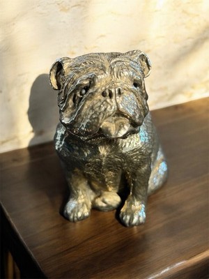 Sterling Silver 925  Filled Bulldog Frenchie Statue 198 Grams