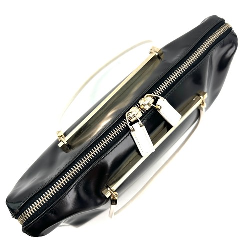 Auth Gucci Gold Hardware Patent Leather Black Hand Bag Semi Shoulder Bag - Picture 16 of 24