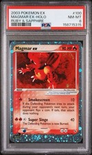Pokémon Magmar EX Ruby & Sapphire #100/109 Holo Ultra Rare PSA 8 2003 English on eBay