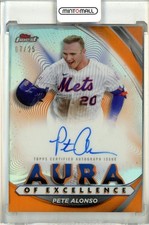 2022 Topps Finest Pete Alonso Aura Excellence Orange Auto /25